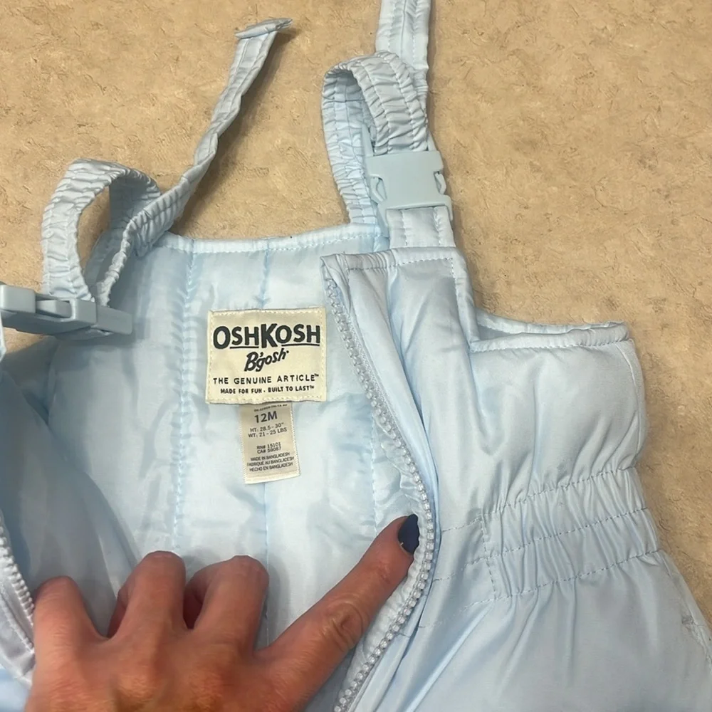 Osh Kosh Girls' Ski Jacket and Snowbib Snowsuit Outfit Set winter coat size 12M